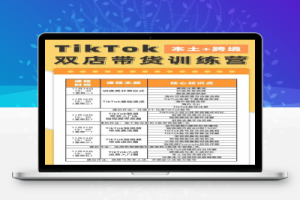 TikTok Shop本土+跨境第16期，双店带货训练营，出海抢占全球新流量，一店卖全球